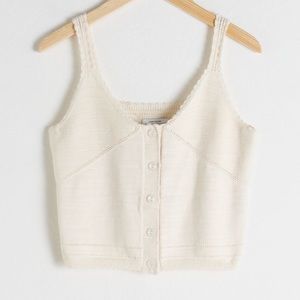 & Other Stories Cotton Crotchet Tank Top